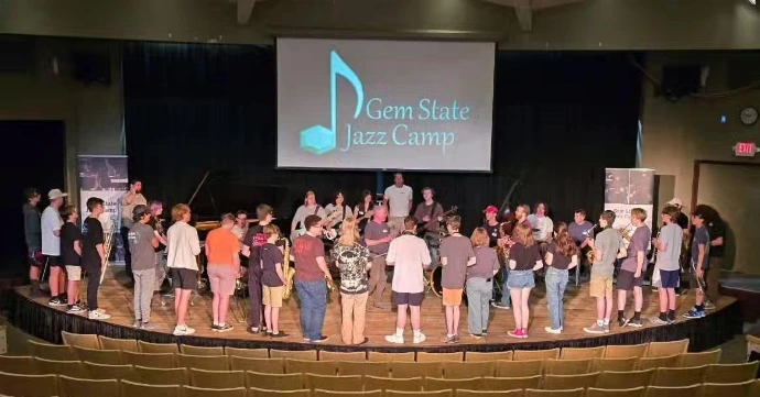 Gem State Jazz Camp students on stage